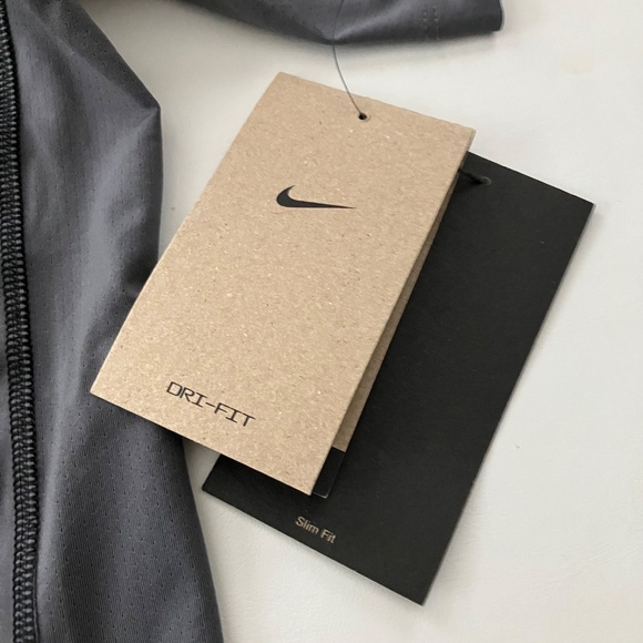 Men's Nike Pro Dri-FIT Slim Fit Tee Men's Training Size XL Charcoal Grey NEW - Picture 4 of 14